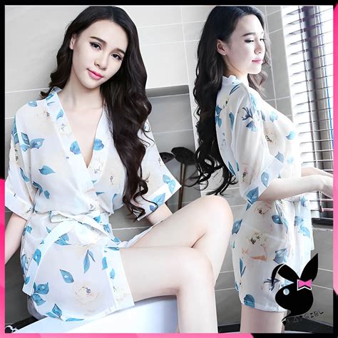 Jual KODE E38T Girl Set Kimono Lingerie Sexy G String Baju Tidur Bahan Sifon Dengan 9 Variasi