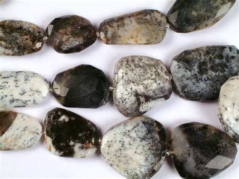 Dendrite Opal Faceted Flat Large Tumbles Exotic India Art