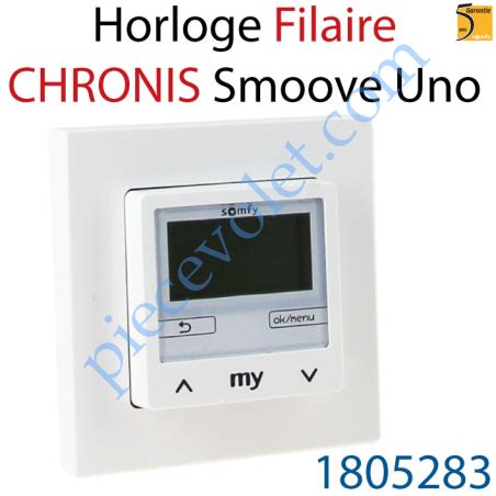 Horloge Filaire Chronis Smoove Uno S Cadre Blanc