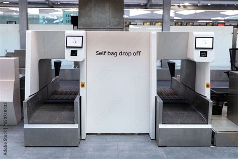 Luggage Drop Off Service In Airport Terminal Self Bag Drop Kiosks