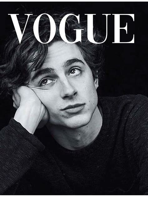 Vogue Timothee Chalamet Poster By Elizabethballew In Timothee