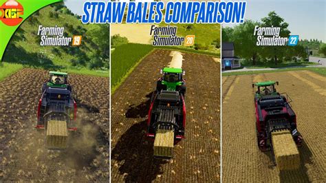 FS19 Vs FS20 Vs FS22 Making Straw Bales Comparison YouTube