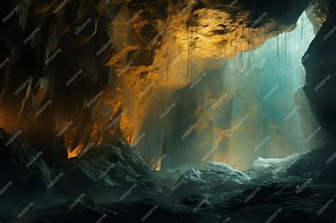 Premium AI Image | texture and design of the cave