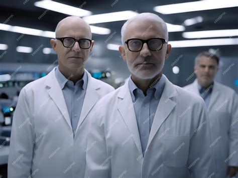 Premium AI Image | A team of researchers in a futuristic research center