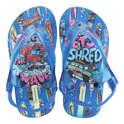 Chinelo Bebê Ipanema Grendene Kids Hot Wheels Masculino Chinelo para