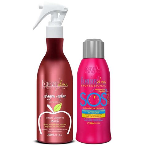 Kit Forever Liss Vinagre De Maçã Sos Reconstrutor Capilar Shopee