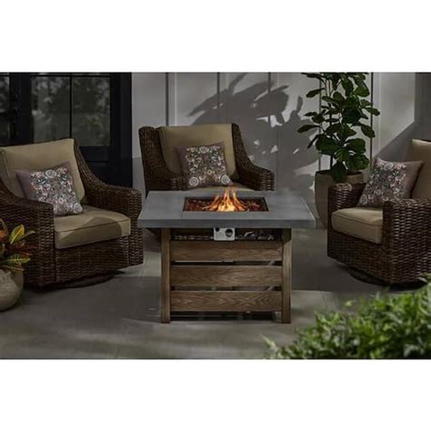 Home Decorators Collection Summerfield 39 6 In W 50000 BTU Gray Steel