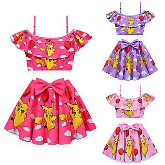 Tegneserie Piger Badetøj Pikachu Piger Badedragt To stykker Børn Bikini Sæt Børn Badetøj