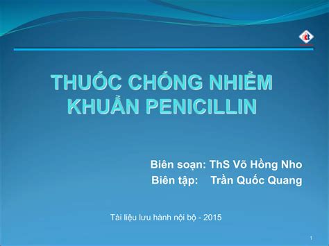 3 Thuoc Chong Nhiem Khuan Penicillin Ppt