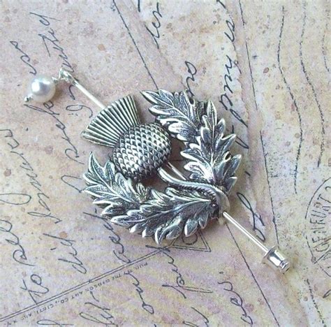 Thistle Jewellery My Jewellery Yarn Tools Thistle Flower Scarf Pin