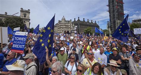 Thousands March In London For Second Brexit Vote Channels Television