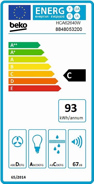 60 см см Встраиваемая Hood | HCA62640W | BEKO