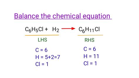 C6h5cl H2 C6h11cl Balance The Chemical Equation Mydocumentary838 Chemicalequation Chemistry