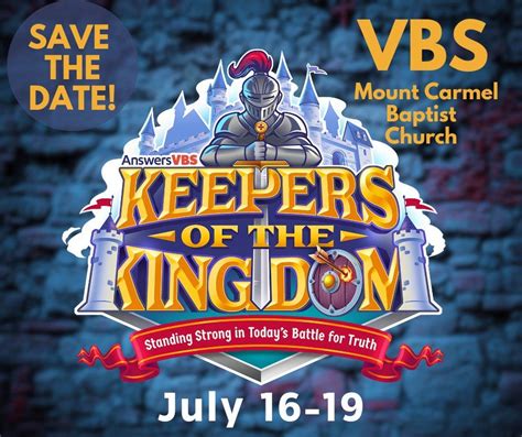 Keepers Of The Kingdom Vbs Mount Carmel Baptist Church Mount Airy 16 July 2023