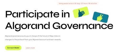 Algorand Governance Period Voting Session Defi Boost And