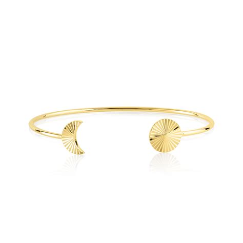 Bracelet jonc ouvert plaqué or Femme Bracelet rigide MATY