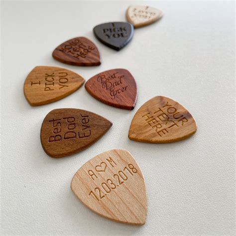 Beautiful Customized Wood Name Pick The Guitar Zone