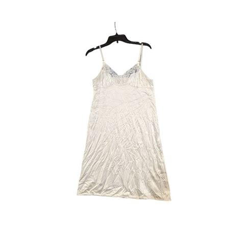 Vassarette Intimates Sleepwear Vintage Slip Dress Lingerie Silky White By Vassarette Nylon
