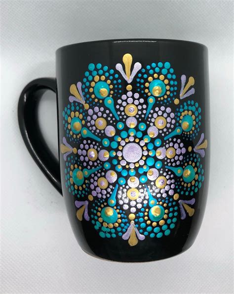 Dot Mandala Mug Dot Mug Mandala Mug Mandala T Coffee Etsy