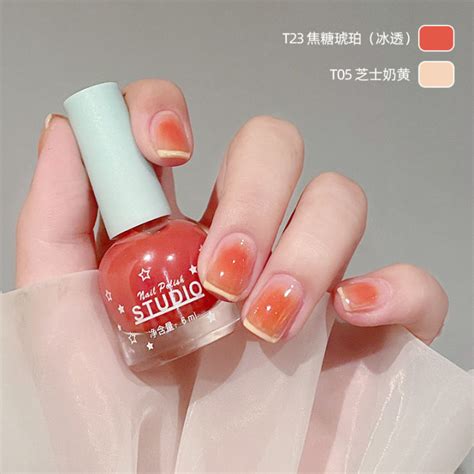 Water Based Transparent Nail Polish Matte Nude Color Lasting Tearable Baking Free Tasteless Nail