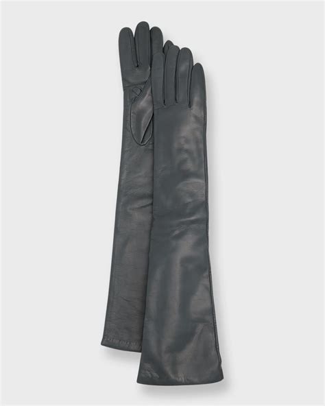 Portolano Long Cashmere Lined Leather Gloves Neiman Marcus