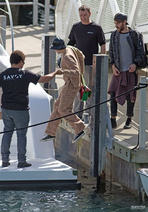 Miley Cyrus on a Boat trip to Waiheke Island - October 2014 • CelebMafia