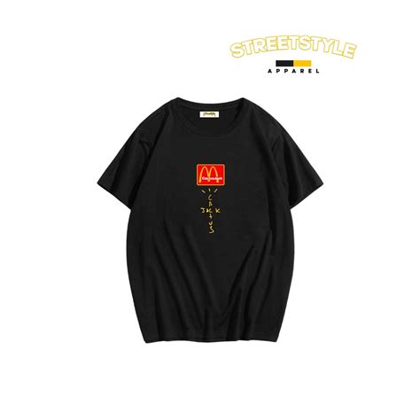 Travis Scott Cactus Jack Mcdonalds Inspired Tshirt Shopee Philippines