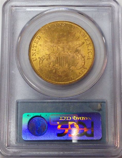 1896 S 20 Gold Liberty Double Eagle Pcgs Ms63 Graded Coin Scarce