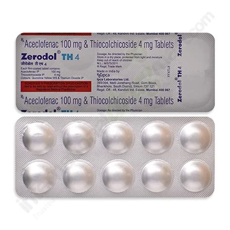 Buy Aceclofenac Thiocolchicoside Mg Mg Tablets At Idm