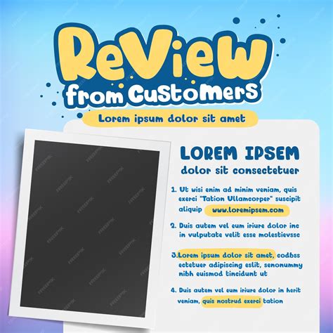 Premium Vector | Review from customer template design