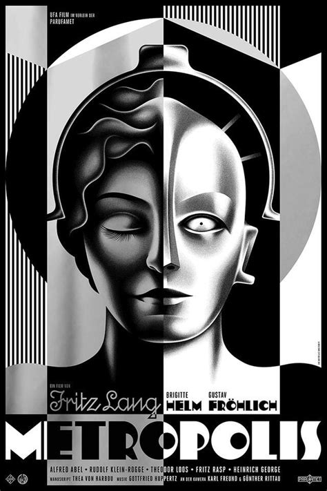 Metropolis Art Déco Poster Filme Plakat