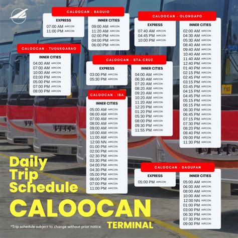 Victory Liner Bus Schedule + Terminals, Route and Fare - Out of Town Blog