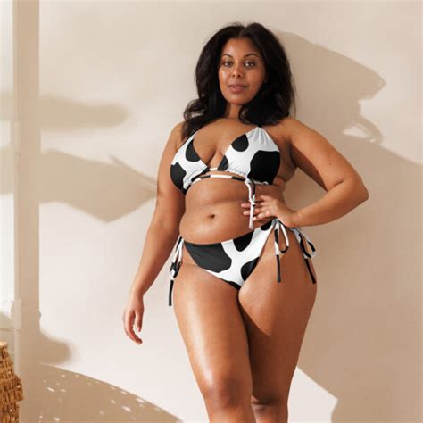 Cow Print String Bikini Cassy Cameron