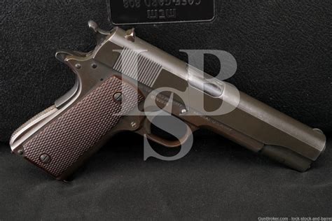 Wwii Colt U S Model A Acp Military Semi Automatic Pistol