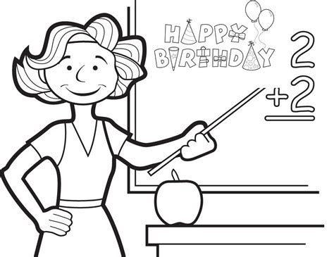 Happy Birthday Teacher Card Printable - Printable Word Searches