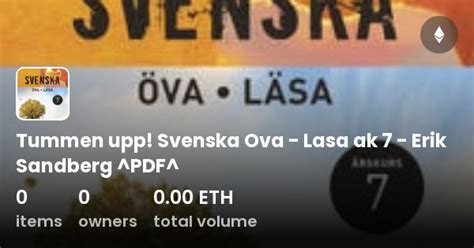 Tummen Upp Svenska Ova Lasa Ak 7 Erik Sandberg PDF Collection