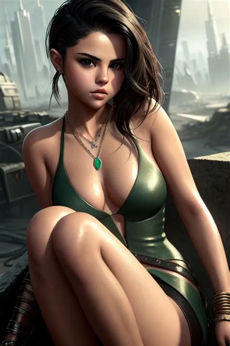 Dopamine Girl A Concept Art Of Selena Gomez Naked Sitting On Bent