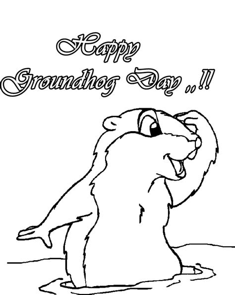 Groundhog Day Clipart Black And White Clip Art Library