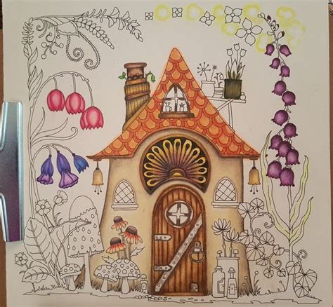 House From World Of Flowers WIP Johanna Basford Coloringbooks World