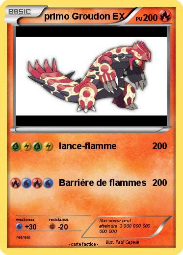 Pokémon primo Groudon EX 46 46 lance flamme Ma carte Pokémon