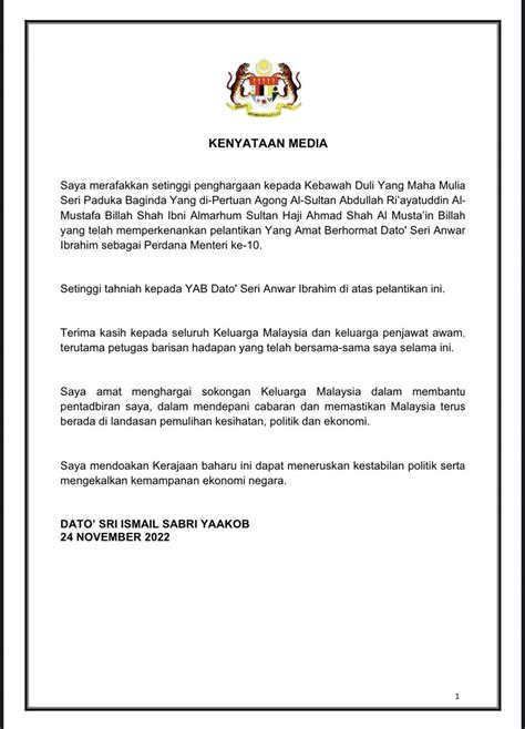 On Twitter Rt Ismailsabri Setinggi Tahniah Kepada Yab Dato