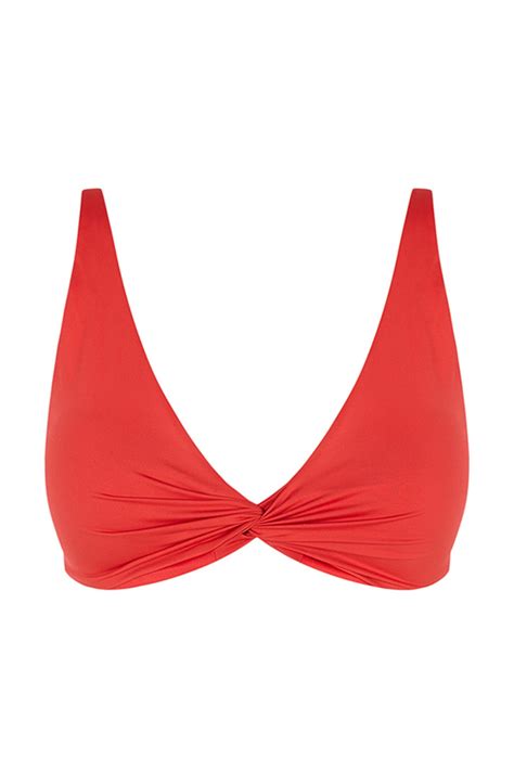 Top bikini halter nudo rojo Bañadores y bikinis de mujer SPF