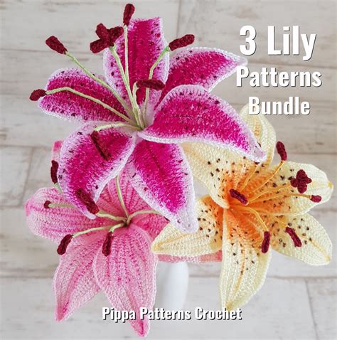 Crochet Lily Pattern Free Crochet Flower Patterns Crochet Flowers