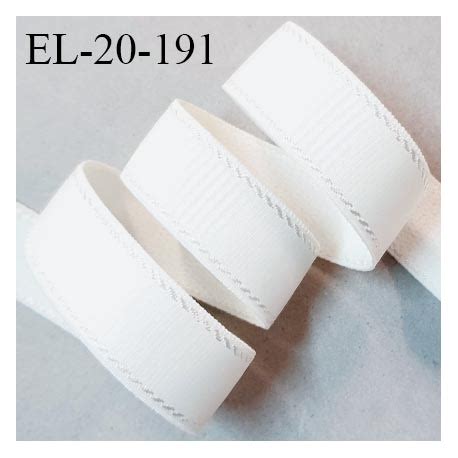 Elastique 19 Mm Lingerie Haut De Gamme Couleur Naturel Doux Au Toucher Allongement 30 Largeur