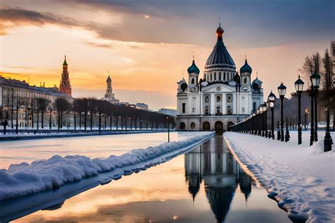 the cathedral of st petersburg in winter. AI-Generated 31566223 Stock ...