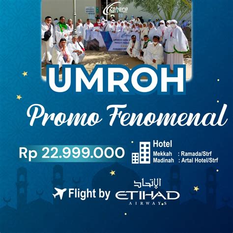 Biaya Umroh Rp Jutaan Resmi Zahara Tour