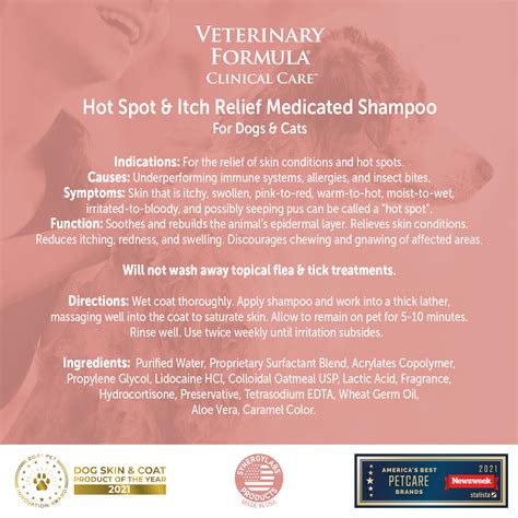 Hot Spot Itch Relief Medicated Shampoo Synergylabs