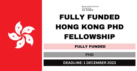 Fully Funded Hong Kong Phd Fellowship Flashlearners