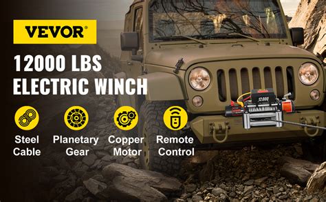 Vevor Truck Winch Lbs Cabrestante El Ctrico Ft M Cable De