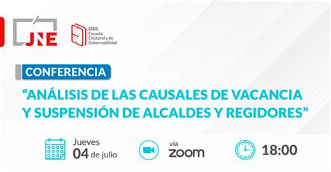 Conferencia online Análisis de las causales de vacancia y suspensión